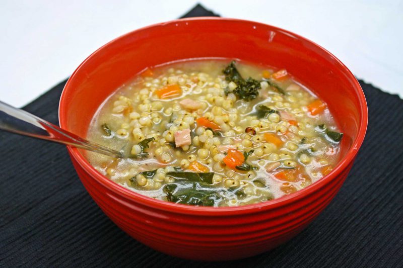 Gluten Free Ham Kale Sorghum Soup