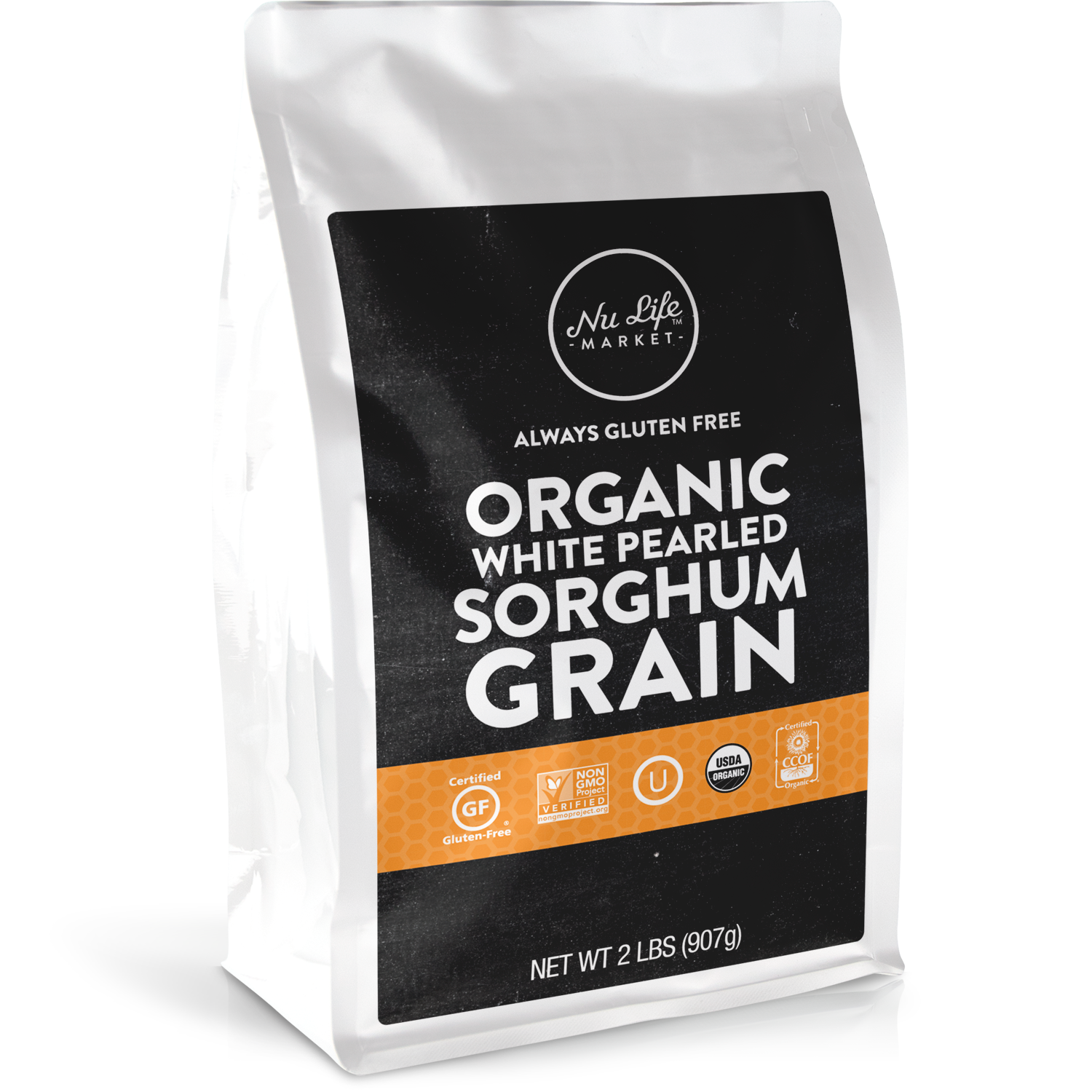 Gluten Free Organic White Pearled Sorghum Grain