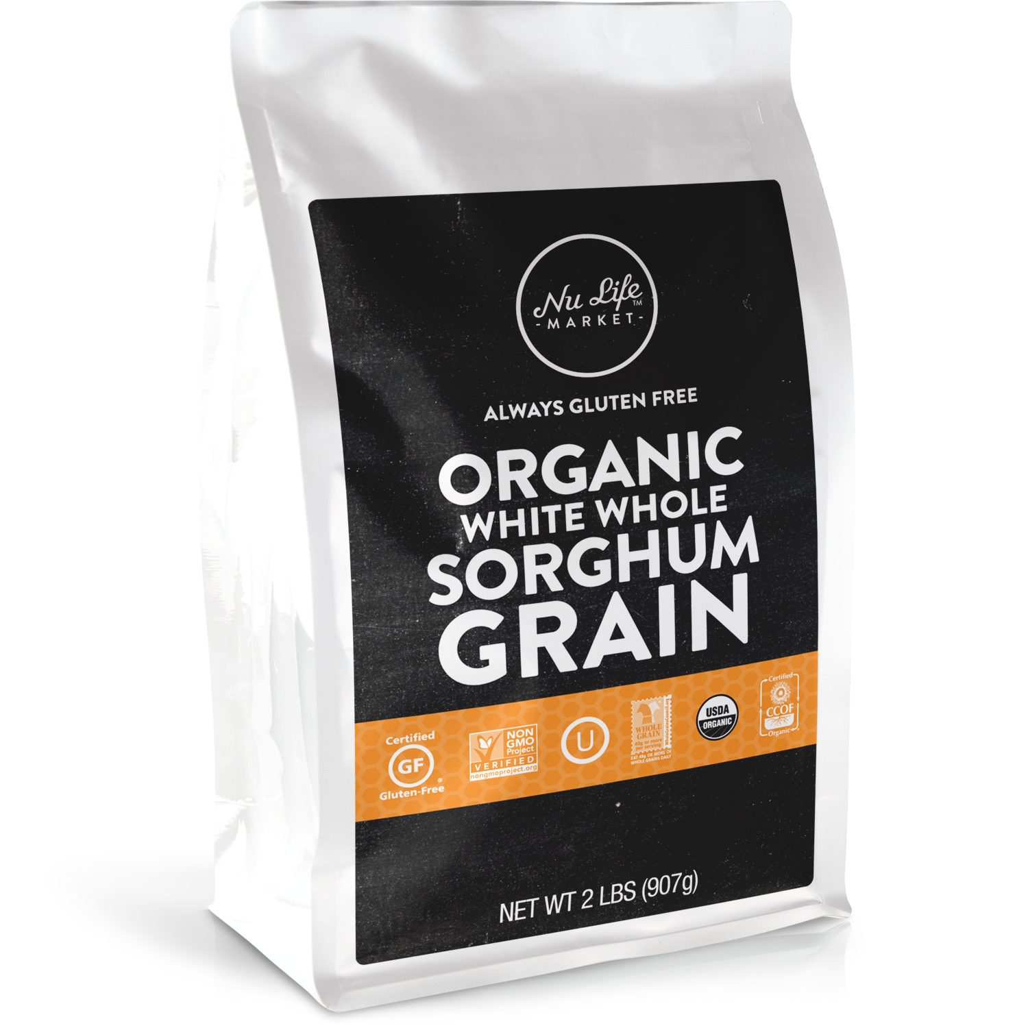 Gluten Free Organic White Whole Sorghum Grain