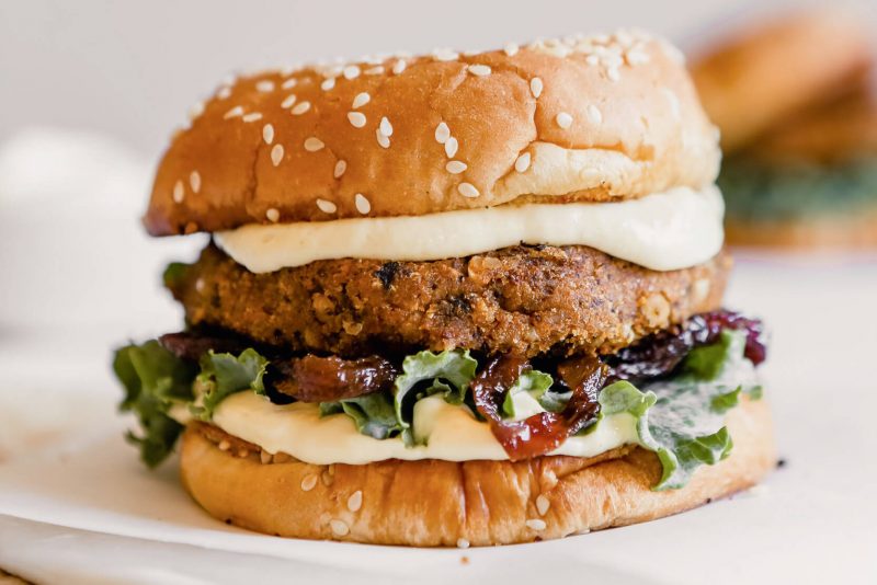 Mushroom Veggie Burger