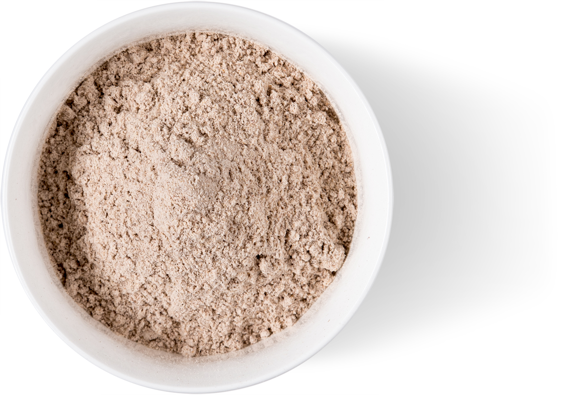 Bowl Burgundy Waxy Whole Grain Flour