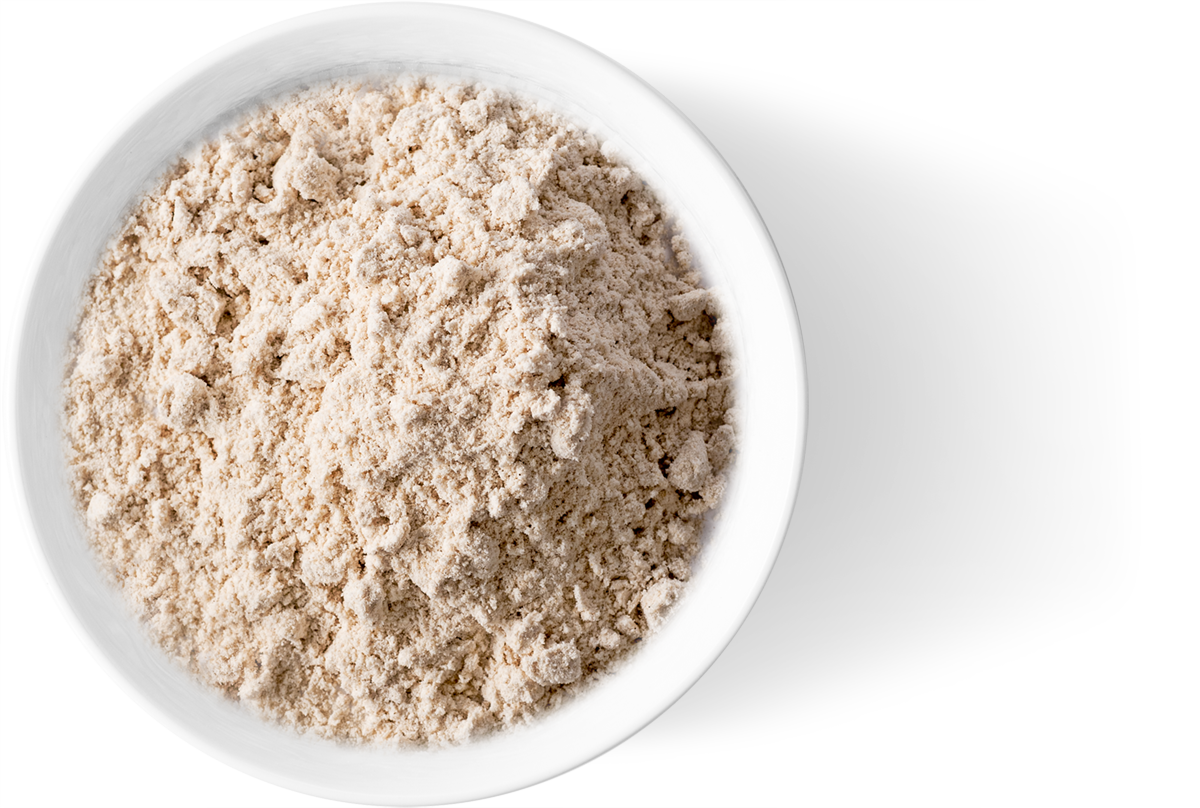 Bowl Organic White Whole Grain Flour