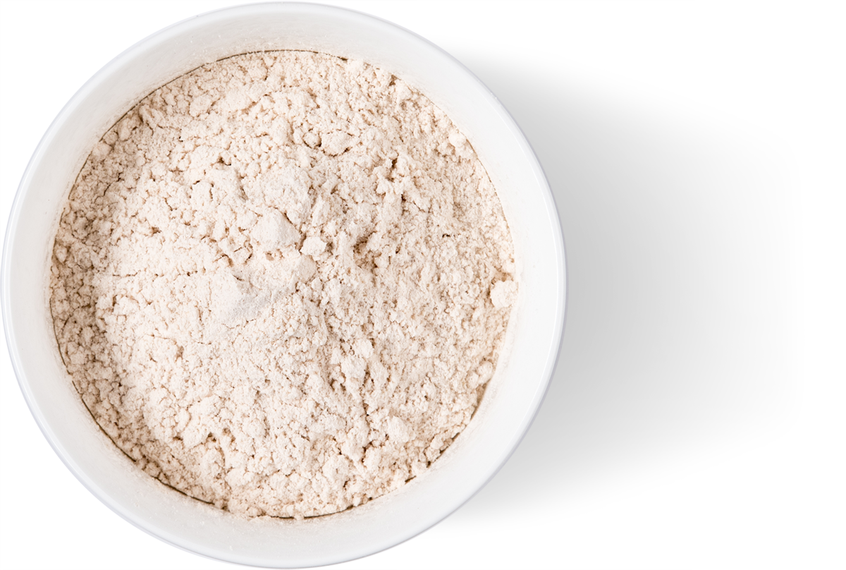 Bowl Waxy White Pearled Grain Flour