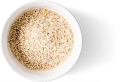 Bowl White Pearled Cut Sorghum Grain