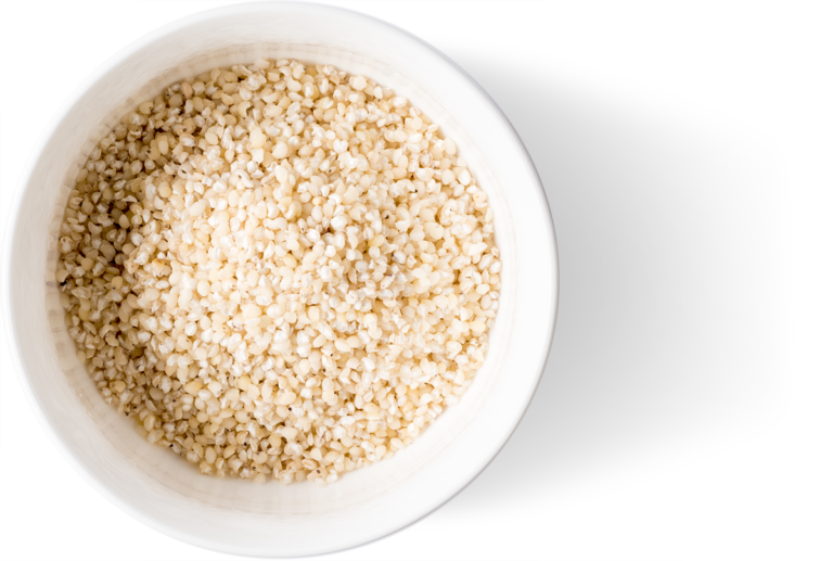Bowl White Pearled Cut Sorghum Grain