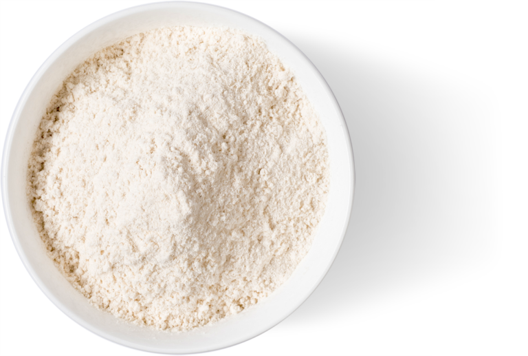 Bowl White Pearled Grain Flour