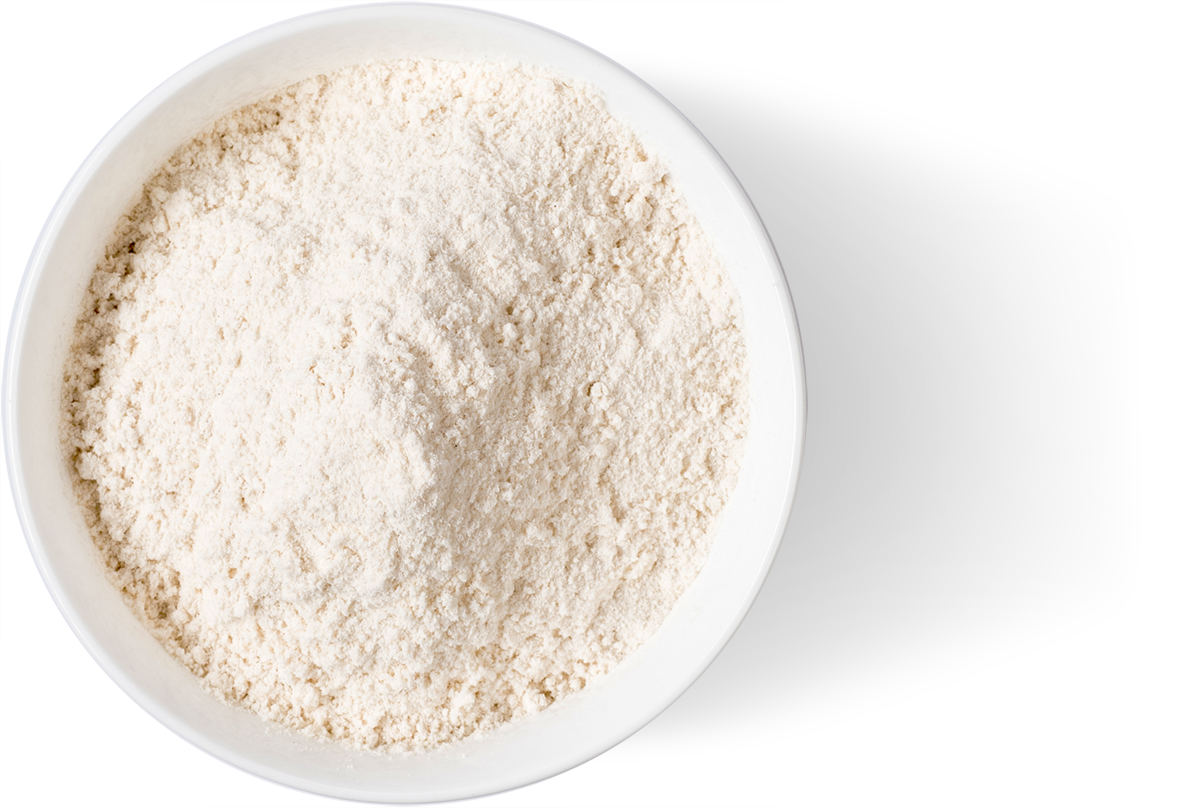 Bowl White Pearled Grain Flour